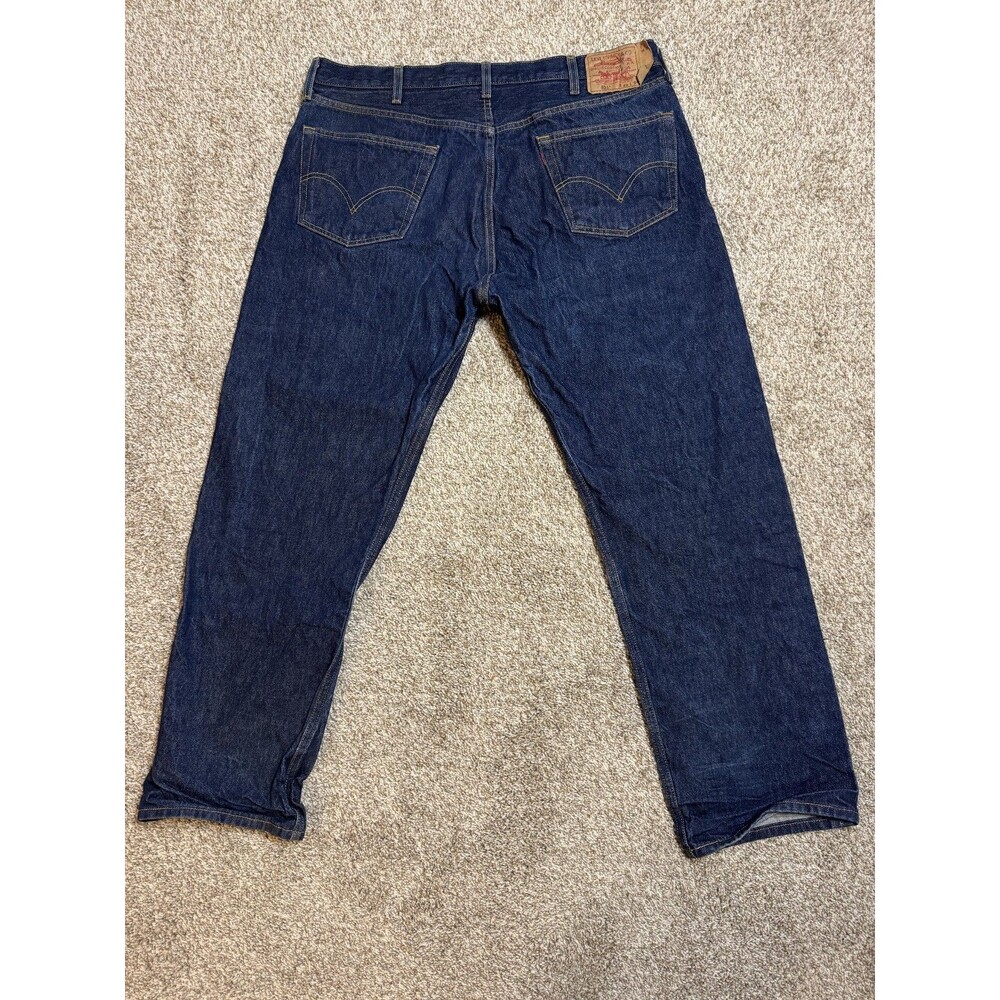 Levi's 501 Original Fit Men's Jeans 42x34 Dark Wash Straight Leg Button Fly